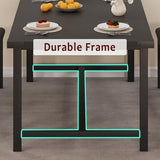 CABIHOME 3-Piece Dining Table Set for 4-6 People, 63" Large Extendable Kitchen Table Set with 2 Soft Benches, Easy Assembly, Space Saving for Small Space, Apartment, Black CABIHOME