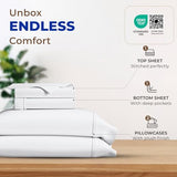 THREAD SPREAD Egyptian Cotton Sheets King Size - 600 Thread Count Sheets King 4 PC White Luxury Sheet King Size, 16" Deep Pocket, Extra Soft, Cooling Sateen Weave Hotel Luxury Bed Sheet Sets THREAD SPREAD
