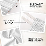 Utopia Bedding Full Elastic Bed Ruffle - Easy Wrap Around Ruffle - Microfiber Bed Skirt with Adjustable Elastic Belt 16 Inch Tailored Drop - Hotel Quality Bedskirt, Fade Resistant (Full, White) Utopia Bedding