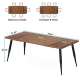 Tribesigns 6ft Conference Table for 6, Modern Conference Room Table with Metal Legs, Rectangular Meeting BoardroomTable for Office, Breakroom, Seminar, Podcast Tribesigns