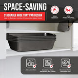 Bakken- Swiss BAKKENMASTER Loaf Pan Set 4-Piece - Deluxe Nonstick Carbon Steel Bakeware for Perfect Bread and Cakes – Dishwasher Safe, Premium Pans for Home Baking Bakken- Swiss