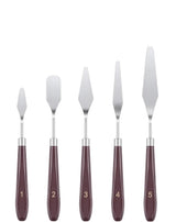 FUPUALL 5 Pieces Painting Knives Stainless Steel Spatula Palette Knife Oil Painting Accessories Color Mixing Set for Oil, Canvas, Acrylic Painting FUPUAII
