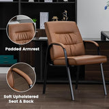 BoisKom Office Guest Reception Chair Set of 4, Conference Room Chairs Waiting Room Chairs 4 Pack, Modern Leather Office Desk Chair No Wheels. BoisKom