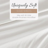 Linen Market Brushed Microfiber Twin Sheet Set 3 Piece – Oeko-TEX Certified Ultra Soft & Wrinkle-Free - 16" Deep Pocket Sheets - Easy Care Twin Size - White Linen Market
