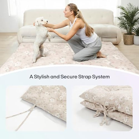 Syrinx Water Resistant Japanese Futon Mattress, Twin Size 75"x39", 2.5 Inch Thick Japanese Floor Mattress Tatami Mat, Foldable Floor Bed Sleeping Pad for Dormitory Guest Room Camping Syrinx