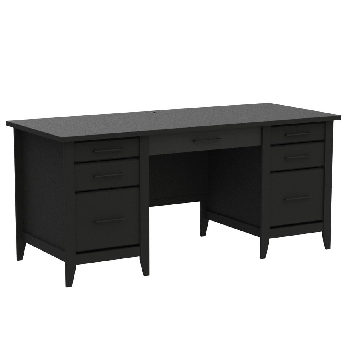 Sauder® Summit Station 66" W Executive Computer Desk, Raven Oak Sauder