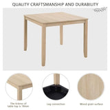 JIJIWANG Modern 4 Person Dining Table Set with 4 Chairs, Dining Table Set for 4 People, 5-Piece Wooden Dining Table Sets for Living Room, Kitchen and Dining Room, Liaght Oak + Beige JIJIWANG