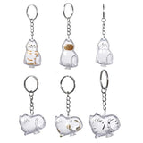 BTYYIHEX 6 Pcs Cat Hair Keepsake Keychains – 2025 New Memorial Capsule Pendants, Fur Holder Bottles for Cat Lovers, Thoughtful Pet Loss or Birthday Gifts