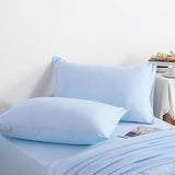 NTBAY Twin Comforter Set with Sheets, 5 Pieces Soft and Breathable Bedding Set, Twin Bed in a Bag, Down Alternative Comforter Set Solid Color All Season, Kids Bedding Set, Aqua NTBAY
