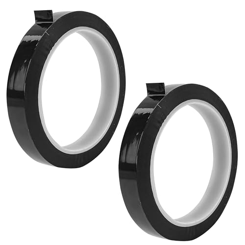2PCS 14mmx50Meter 3D Printer Tape, Masking Shading Border Wish Tape Accessories Parts for Elegoo Mars for Photon LCD 3D Printer Laser Painters (Black) BuleVina