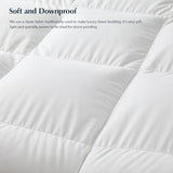 Pacific Coast Goose Feather Down Fiber Comforters Queen Size, Extra Fluffy White Duvet Insert, Ultra-Soft, Breathable, All Season Hotel Luxury Bedding Comforters, 8 Corner & Center Loops (90"x90") Pacific Coast