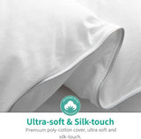 APSMILE Lightweight King Size Down Feather Fibers Comforter, Fluffy Duvet Insert for Warm/Hot Sleepers - Ultra-Soft High Fill-Power Hotel Collection Comforter, 39 Oz Duvet Blanket(White, 106"x90") APSMILE
