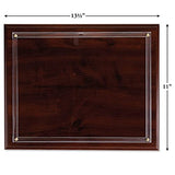 Fine Stationery Walnut Certificate Award Plaque - Slide-In 8.5x11 Certificate or Diploma, Wall Frame Fine Stationery
