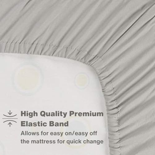 EVERYDAY KIDS 3 Piece Toddler Sheet Set - Soft Breathable Microfiber Toddler Bedding - Includes a Flat Sheet, a Fitted Sheet and a Pillowcase - Solid Grey EVERYDAY KIDS