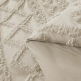 WRENSONGE King Size Comforter Set with Sheets - 7 Pieces Beige Tufted Bed in a Bag King Shabby Chic Bedding Sets with 1 Comforter, 2 Sheets, 2 Pillowcases & 2 Shams WRENSONGE