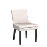 COLAMY Modern Dining Chairs Set of 6, Upholstered Corduroy Accent Side Leisure Chairs with Mid Back and Wood Legs for Living Room/Dining Room-Beige COLAMY