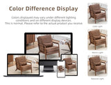 AILIUHUA Mid Century Modern Chair Set of 2, Upholstered Lounge Arm Chair with Solid Wood Frame, Comfy Accent Chair for Living Room, Bedroom, Reading, Reception, Brown AILIUHUA
