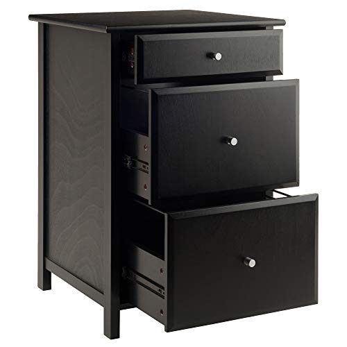 Winsome Delta File Cabinet Black Home Office - WoodArtSupply