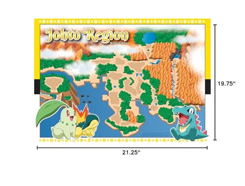 Buffalo Games - Pokemon- Johto Region - 500 Piece Jigsaw Puzzle for Adults -Challenging Puzzle Perfect for Game Nights - Finished Size is 21.25 x 15.00 Buffalo Games