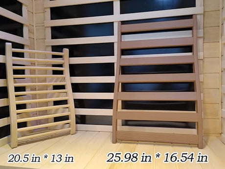 LTCCDSS 1PCS Sauna Backrest Red Cedar Canadian | S-Shape Design - Slip-Resistant - Non-Toxic - Comfortable - Sauna Accessories Kit Apply to Barrel or Infrared Sauna (25.98 in * 16.54in) LTCCDSS