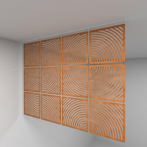 Hanging Wooden Room Divider Panels – CNC Cut Birch Plywood | Decorative Wall Partition | 12 Panels Set Generic
