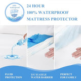 2 Pack Softhour Full Size Waterproof Mattress Protector, Stretch to 21'' Deep Pocket, Soft Breathable, Ideal for Home & Commercial Use Softhour