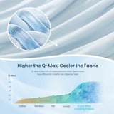 Cozy Bliss Cooling Comforter Seersucker Plaid King Size, Q-Max 0.45 Lightweight Cooling Blanket, Breathable Silk Smooth Summer Bedding Quilt for Hot Sleepers Night Sweats Blue Cozy Bliss
