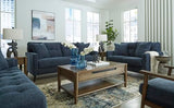 Signature Design by Ashley Bixler Classic Tufted Loveseat with Removable Cushions, Blue Signature Design by Ashley