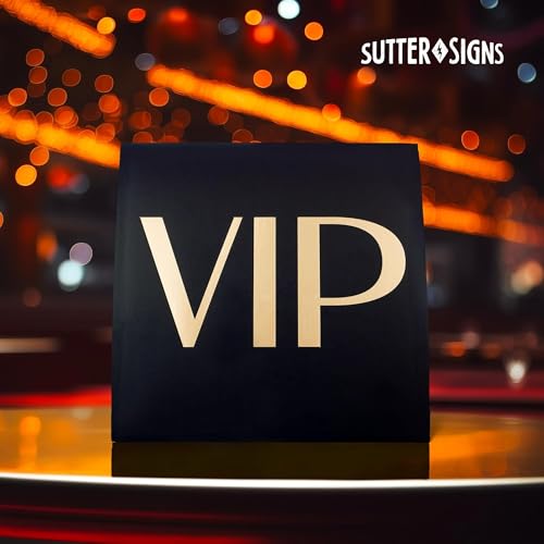 VIP Table Sign 10 Pack | Reserved Table Tent Night Club Signs for Bottle Service, Parties, Events Sutter Signs