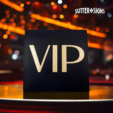 VIP Table Sign 10 Pack | Reserved Table Tent Night Club Signs for Bottle Service, Parties, Events Sutter Signs