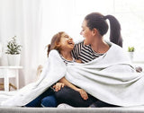 Utopia Bedding White 100% Cotton Blanket [Full Size - 90x84 Inch] 350GSM Lightweight, Soft and Breathable Thermal Blanket for All Seasons Utopia Bedding
