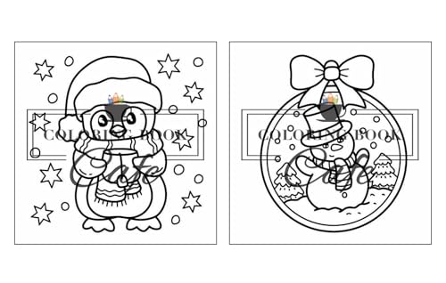 Cozy Christmas: Cute and Cozy Coloring Book for Adults & Teens Featuring Easy and Bold Christmas Designs WoodArtSupply