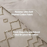 Andency Comforter King Size Set Khaki, 3 Pieces Boho Tufted Fall Bedding Comforters & Sets for King Bed, Soft Fluffy Tan Bed Set (104x90In Comforter & 2 Pillowcases) Andency