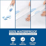 Utopia Bedding Mattress Protector Zippered Queen Size, 100% Waterproof Bed Bug and Dust Mite Proof Mattress Encasement, Absorbent 6 Sided Mattress Cover Utopia Bedding