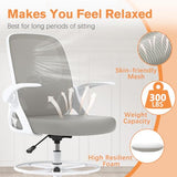 ORRSAKER Tall Drafting Chair with Lumbar Support and Footrest Ring, Supportive Tall Extended Height Ergonomic Desk Chair for Home Work, Breathable Mesh Office Chair with Flip up Arms(Gray) ORRSAKER