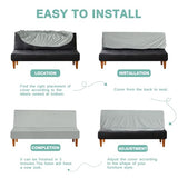 Luv4babe Waterproof Futon Cover for Armless Sofa Bed, Leakproof and Scratch-Resistant Futon Mattress and Couch Cover Protector for Kids, Cats and Dogs, Gray Luv4babe