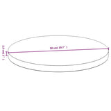 vidaXL Round Bamboo Table Top - 19.7" Diameter, 1" Thick, Natural Hardwood, Versatile, Easy to Clean, Unique Grain Pattern, Ideal for Coffee Tables, Side Tables, Console Tables vidaXL