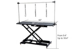 GarveeLife 48" Hydraulic Dog Grooming Table for Pet, Heavy Duty Structural Hydraulic Max Load 350Lbs Professional Pet Grooming Table with Adjustable Overhead Arm & Noose Height Range 9.4''-39.4'' GarveeLife