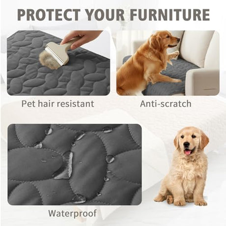 Ameritex Pet Bed Cover Dog Bed Blanket for Sofa and Furniture Waterproof New Pattern Design (30x70 Inch, Dark Grey) Ameritex