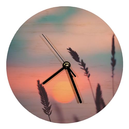 FOKOCALI 20 Pack Wooden Wall Clock 7.9 inch Sublimation Round Wall Clock Blanks Wood Clocks for Living Room DIY Sublimation Heat Press Printing FOKOCALI