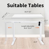 NICECOZY Electric Adjustable Standing Desk Frame Workstation,Up to 47.2",Ergonomic Standing Up Desk Base with Memory Controller,White Frame Only NICECOZY