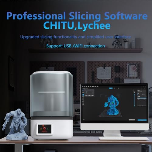 OLAPRIN Resin 3D Printer, 4K Resolution, Equipped with 6.6 Inch Monochrome Screen, 145x90x150mm Build Volume Printing Size, Higher Resolution Resin Printer OLAPRIN