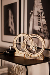 Wood Trick Modern Kinetic Clock 3D Wooden Puzzles for Adults and Kids to Build - Magic Mechanism Aesthetic Design - Model Kits for Adults - Engineering DIY Wooden Models for Adults to Build Wood Trick