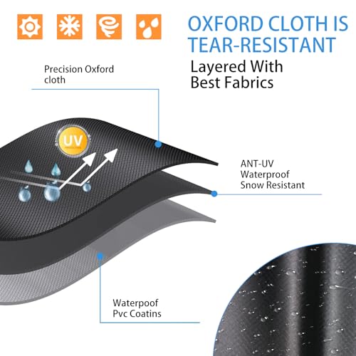 Pool Covers for Round Above Ground Pools, Heavy-Duty Oxford Fabric Swimming Pool Covers, Superior Strength & Durability, UV Protected, Protects from Debris (Black, 18ft) ZXYL outdoor sport