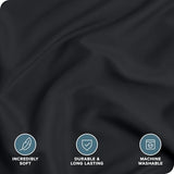 Bare Home Bedding Duvet Cover Queen Size - Premium 1800 Super Soft Collection - Lightweight, Cooling Duvet Cover - Soft Breathable Bedding (Queen, Black) Bare Home