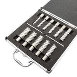 Nakkaa 13 Pcs M2 High Speed Steel Annular Cutter Set 3/4 Inch Shank Cutting Depth 1" /2''Cutting Diameter 7/16" to 1-1/16" Inch Standard Kit with 2 Pilot Pins (Cutting Depth 2'') Nakkaa