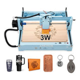 L4 Laser Engraver Machine, 3000mW Laser Engraving Cutting Machine with 7000mm/s Fast Laser Engraver Machine, 150x200mm Working Area, Portable Laser Marking Machine for Jewelry, Metal, Class IV MECOLOUR
