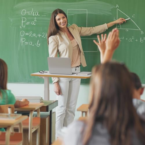 SANODESK Medical Adjustable Overbed Bedside Table with Hidden Casters, Pneumatic Mobile Laptop Computer Standing Desk Cart Overbed Table with Tray, Hospital and Home Use(27.6" W x 15.7" D, White) SANODESK