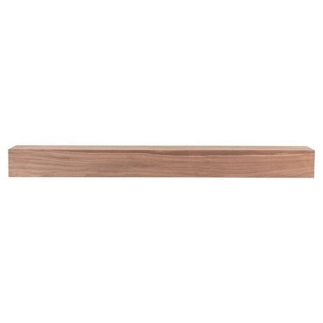 Modern Ember Walnut Creek 60 Inch Fireplace Mantel Shelf, Unfinished - Durable 9" Depth, Wall-Mounted Shelf with Smooth Finish and Close-Grain Details, Real Walnut Wood Modern Ember