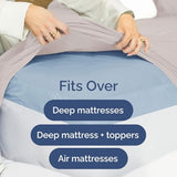 Extra Deep Twin 400 Thread Count Cotton Fitted Sheet - Hotel Luxury Single Fitted Sheet Only - Easily Fits 18" to 24" Mattress - Soft, Wrinkle Free & Breathable & Comfy Extra Deep Pockets Light Grey CGK Unlimited